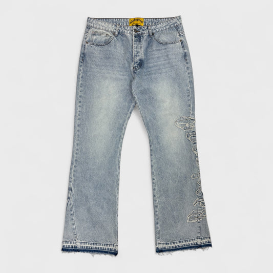OG Logo Flared Denim Stitched (Blue)