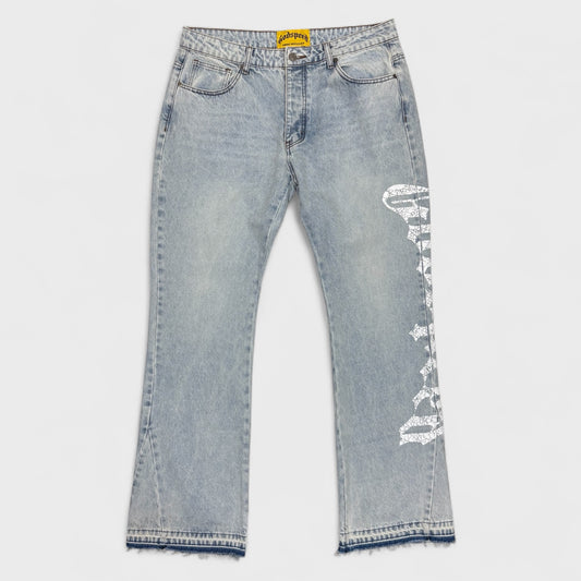 OG Logo Flared Denim Printed (Blue)