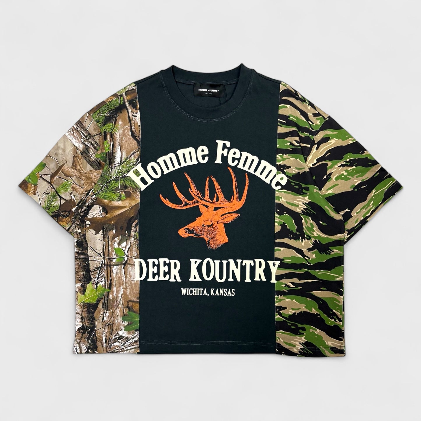 Deer Camo Split Tee