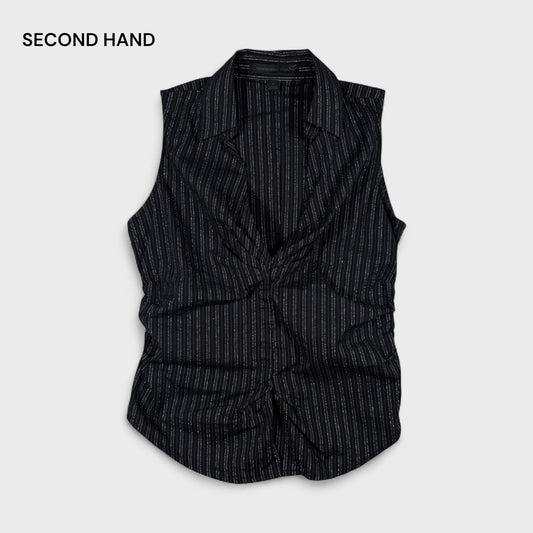 Sleeveless Button Shirt (M)