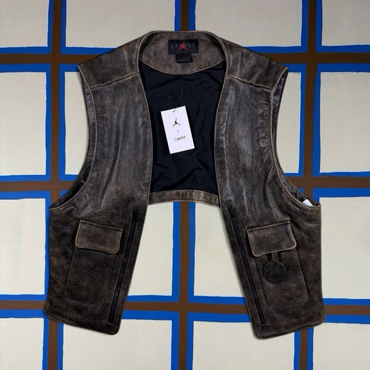 J Balvin X Jordan Leather Vest (L)