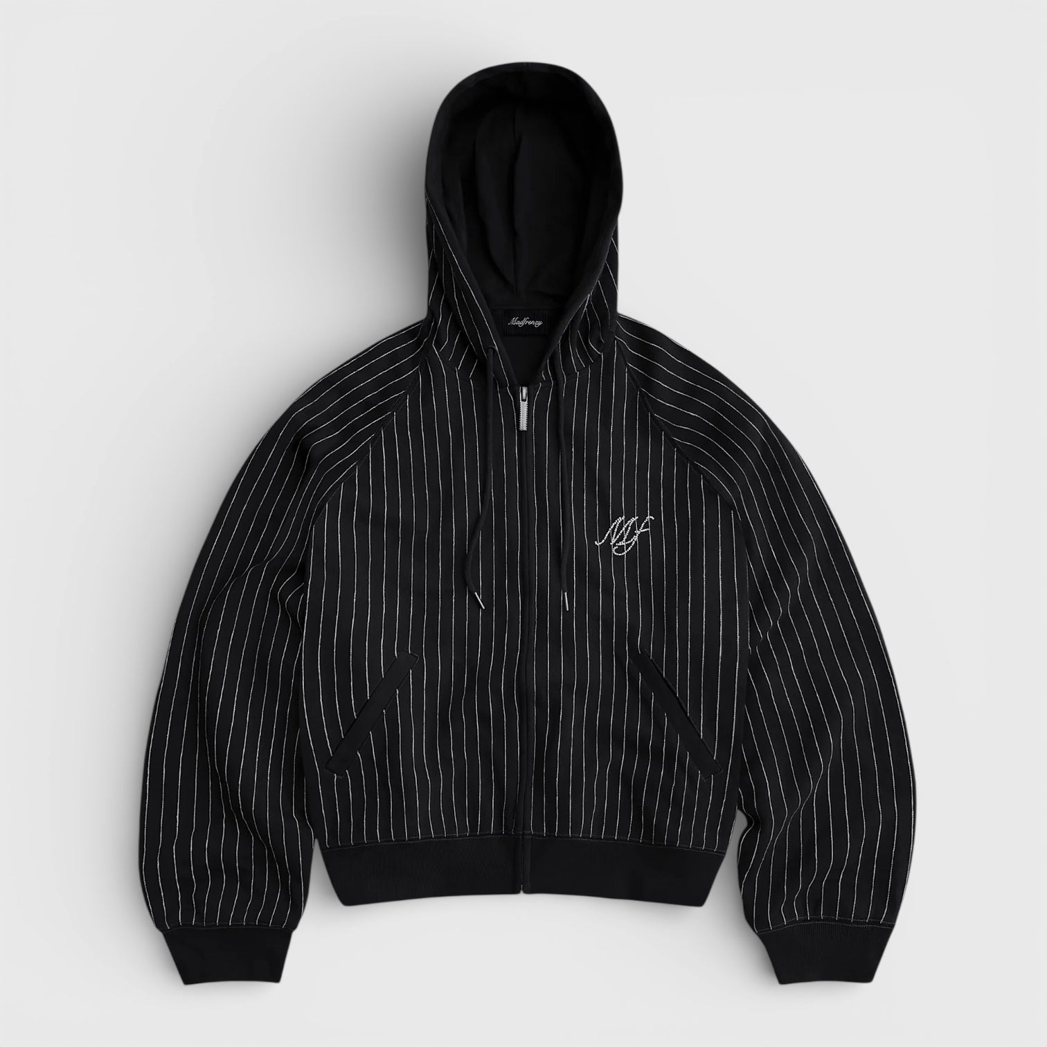 STRIPED Zip-Up Hoodie