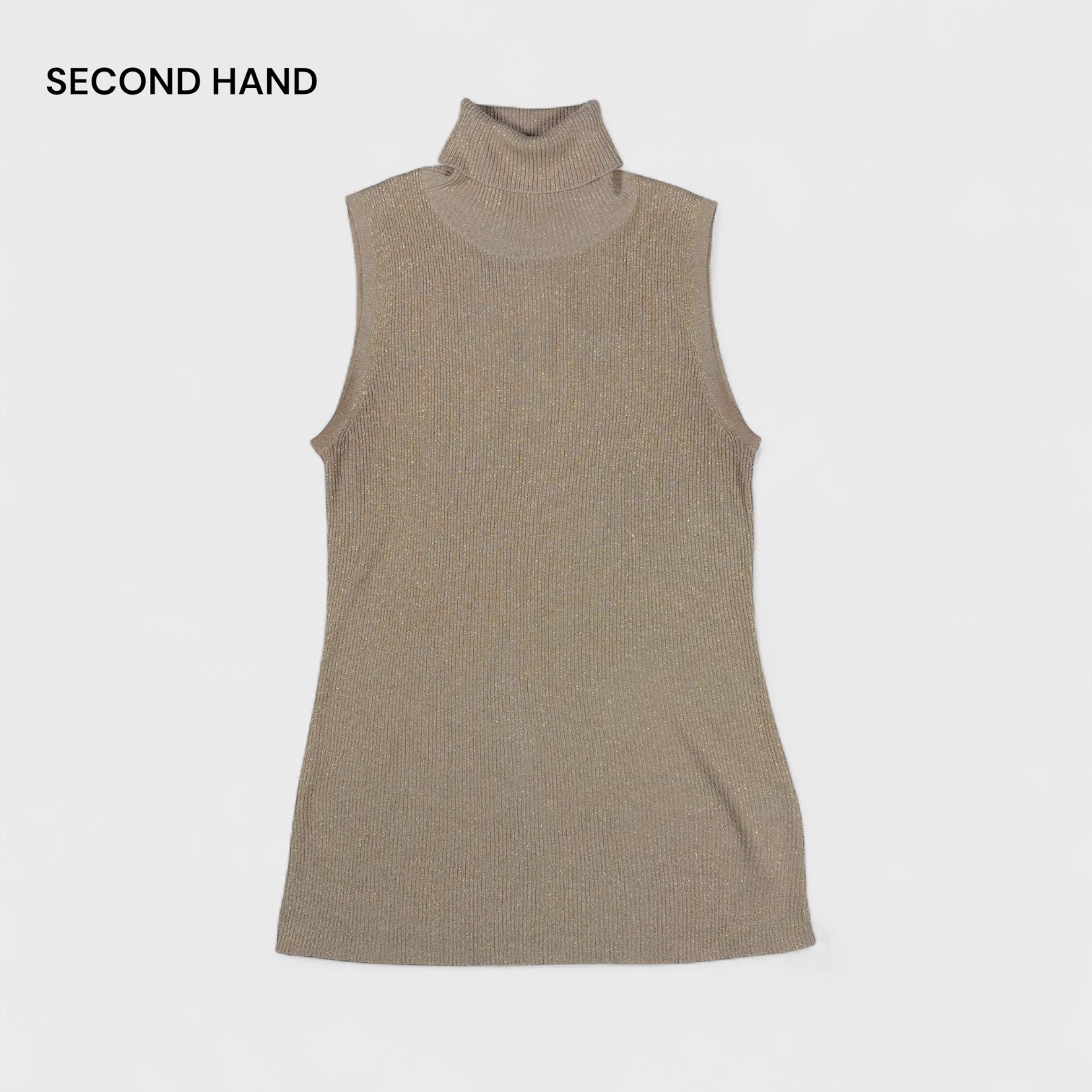 Aug. Silk Turtleneck Long Top (M)