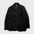 Pleated pinstripe blazer
