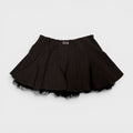 Pleated mini tulle skirt pinstripe