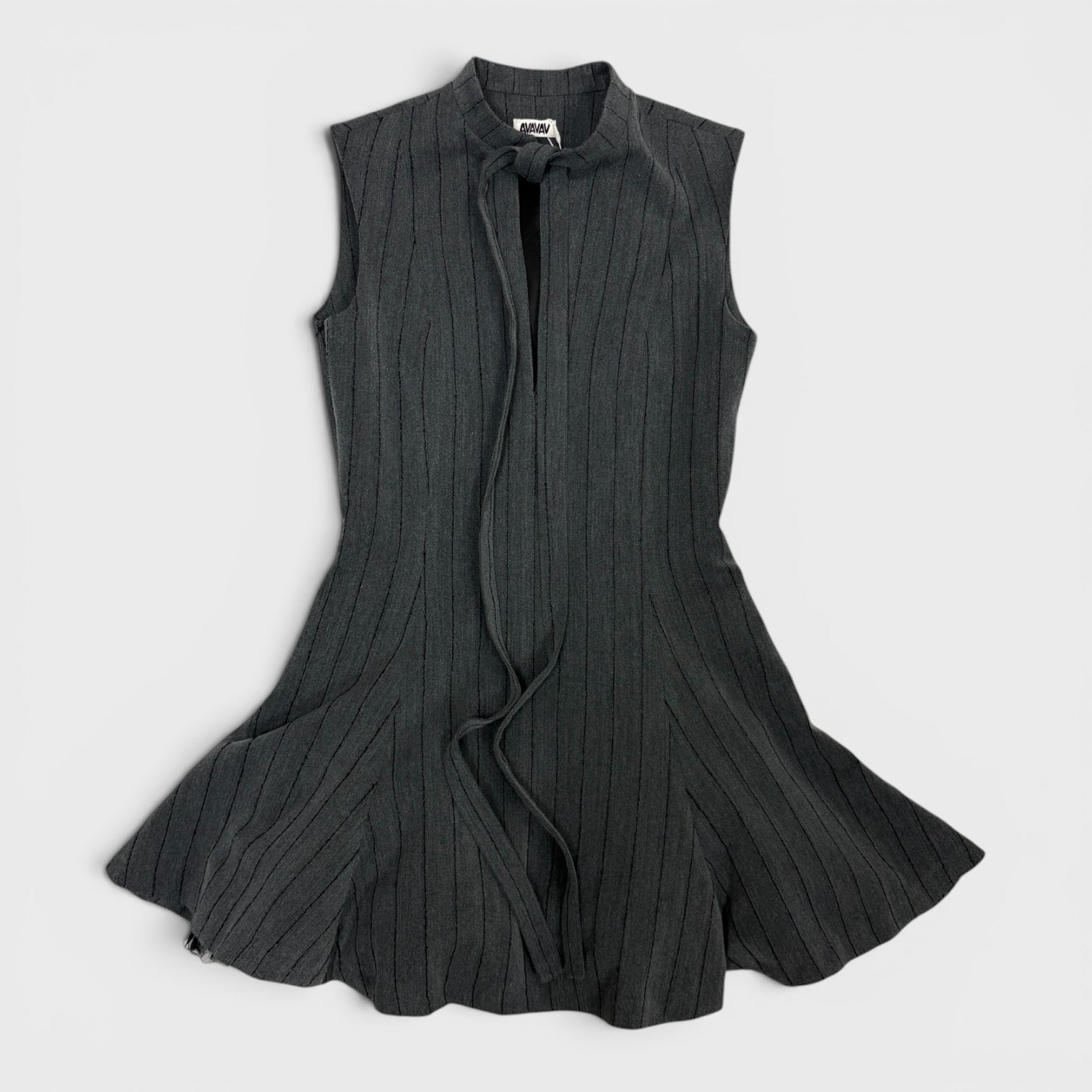 Tulle pinstripe dress