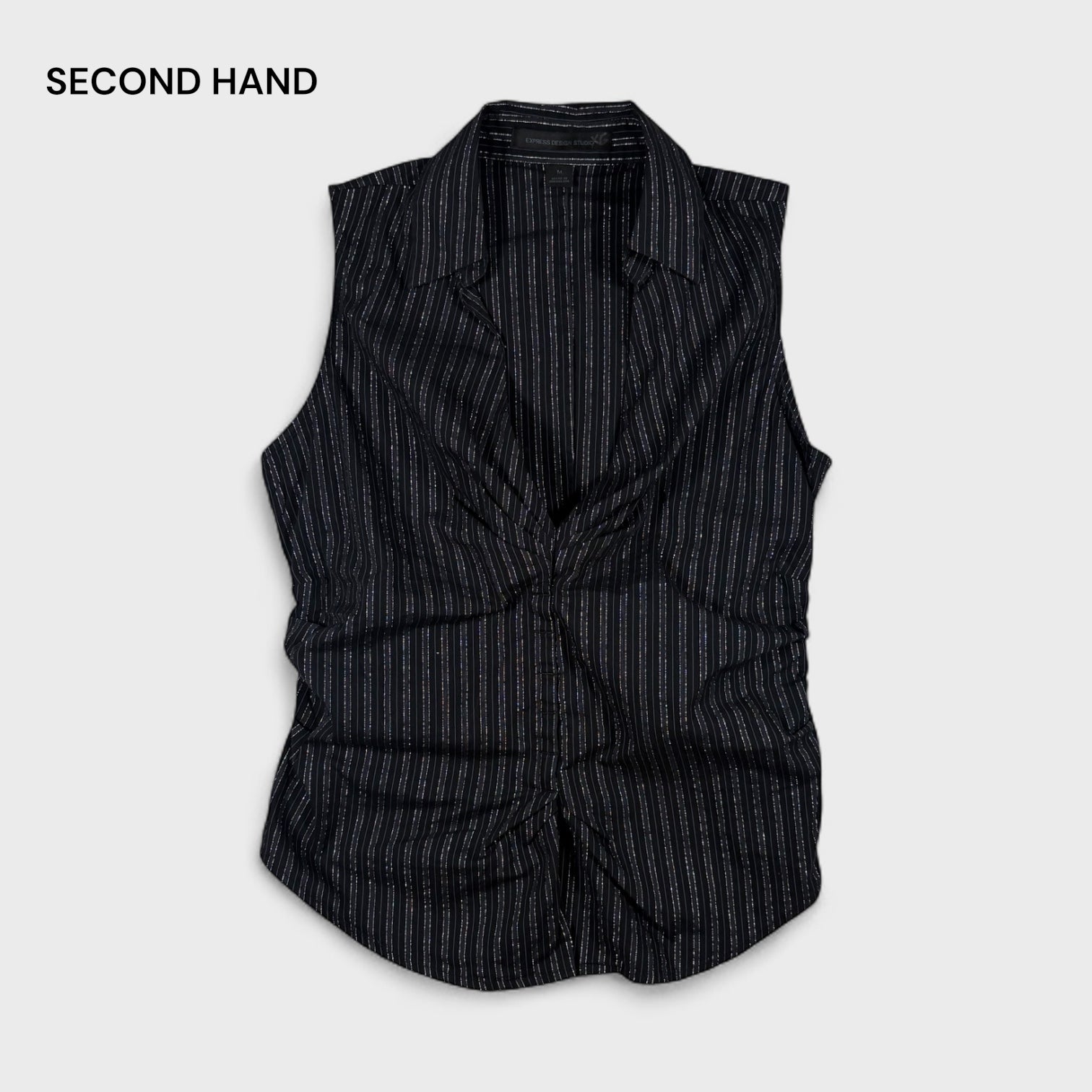 Sleeveless Button Shirt (M)