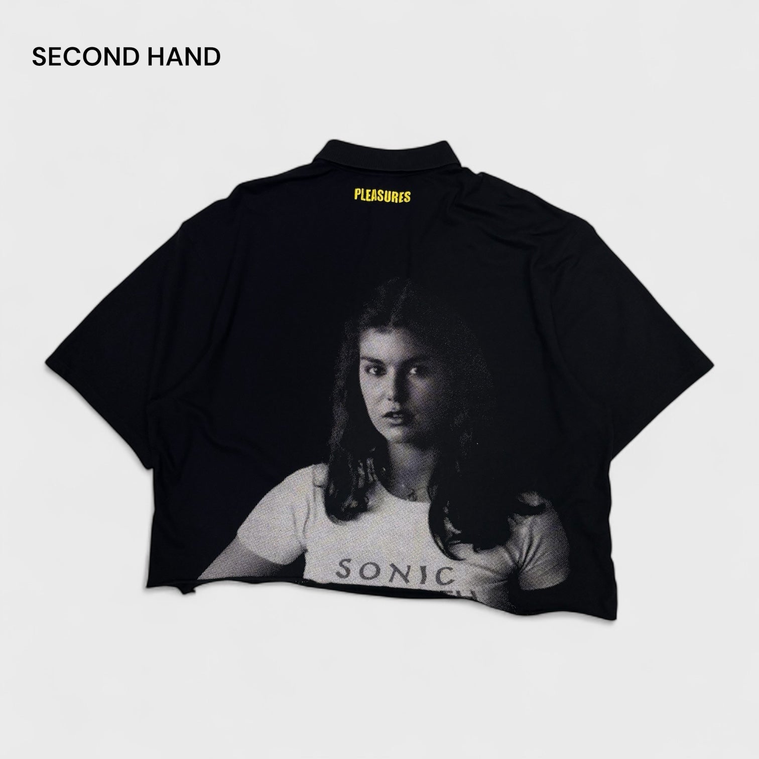 Pleasures X Sonic Youth Polo (Hand Cropped)